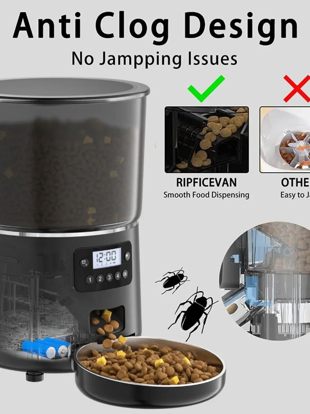 Pet 4L Smart Graffiti APP Automatic Pet Feeder
